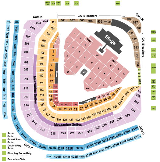 Wrigley Field Green Day Seating Chart